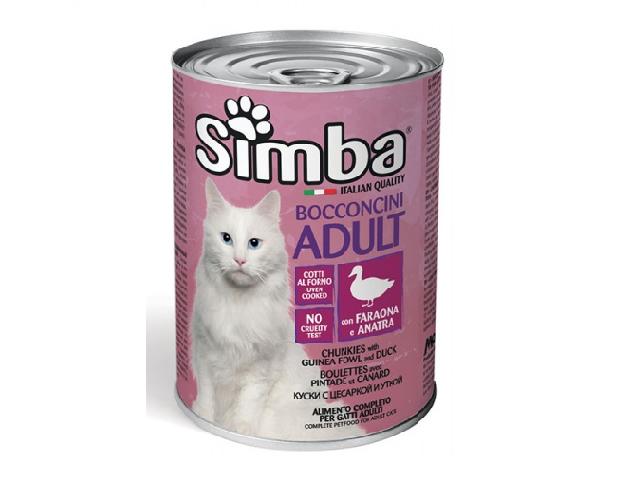 SIMBA CAT WET цесарка з качкою, 415g