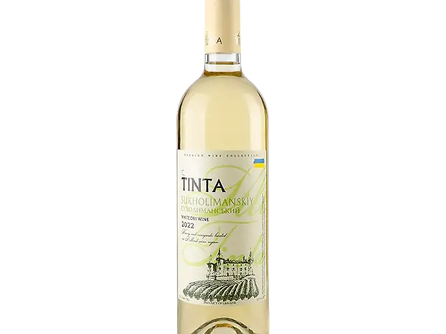 Вино Villa Tinta Сухолиманське біле сухе 11-12%, 0,75л