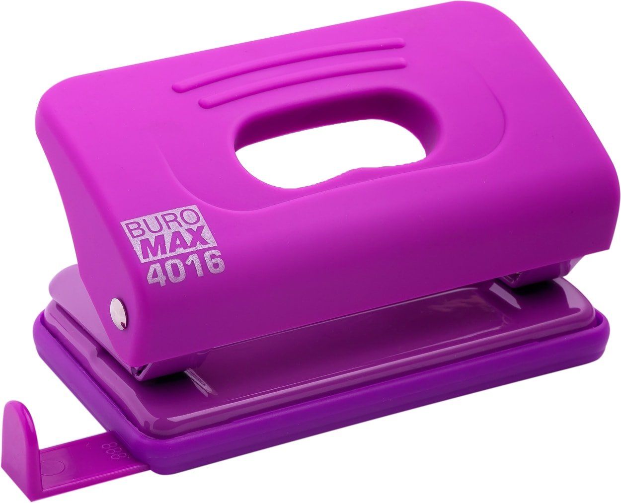Діркопробивач пластиковий RUBBER TOUCH(до 10арк.), фіолетовий BUROMAX
