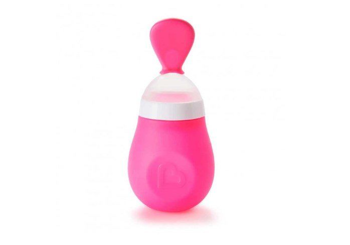 Ложка для першого прикорму "Squeeze Spoon" рожева