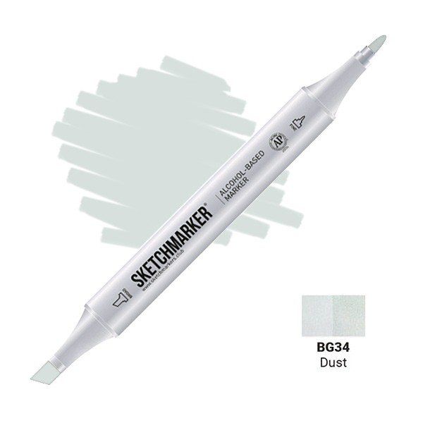 Маркер #d2dbd8, Цвет маркера: Dust (Грязь), SM-BG034, SKETCHMARKER), SM