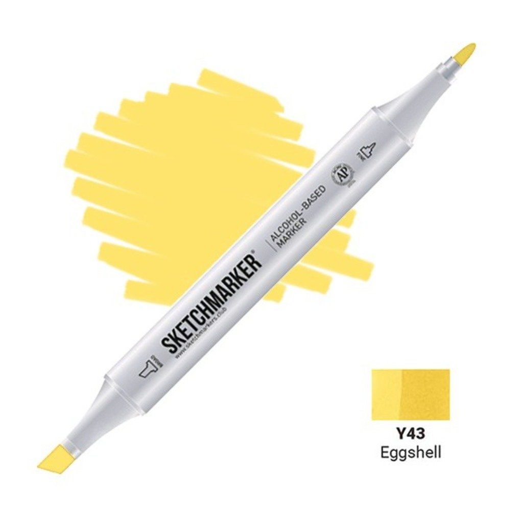 Маркер #f0ca45, Цвет маркера: Eggshell (Яичная скорлупа), SM-Y043, SKETCHMARKER), SM