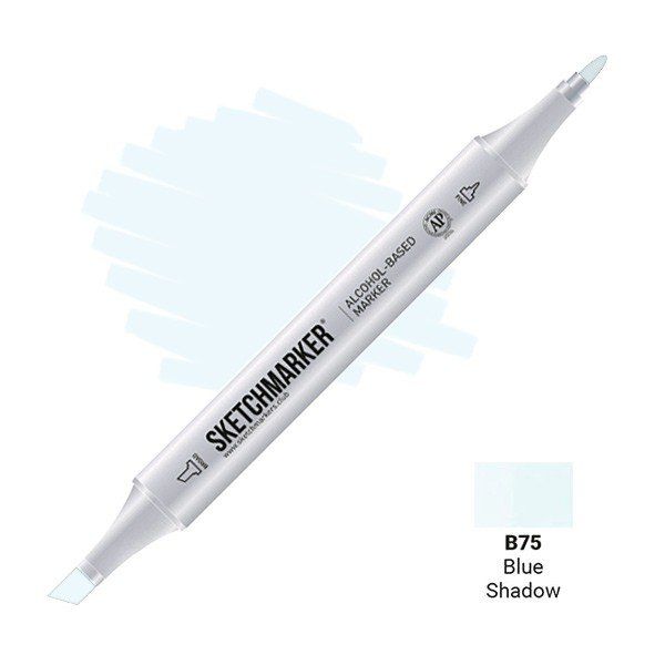 Маркер #e8f7f8, Цвет маркера: Blue Shadow (Синяя тень), SM-B075, SKETCHMARKER), SM