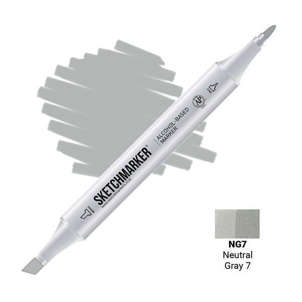 Маркер #bbbbb9, Цвет: Neutral Gray 7 (Нейтральный серый 7), SM-NG07, SKETCHMARKER), SM