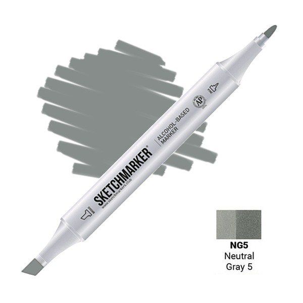 Маркер #9fa396, Цвет: Neutral Gray 5 (Нейтральный серый 5), SM-NG05, SKETCHMARKER), SM