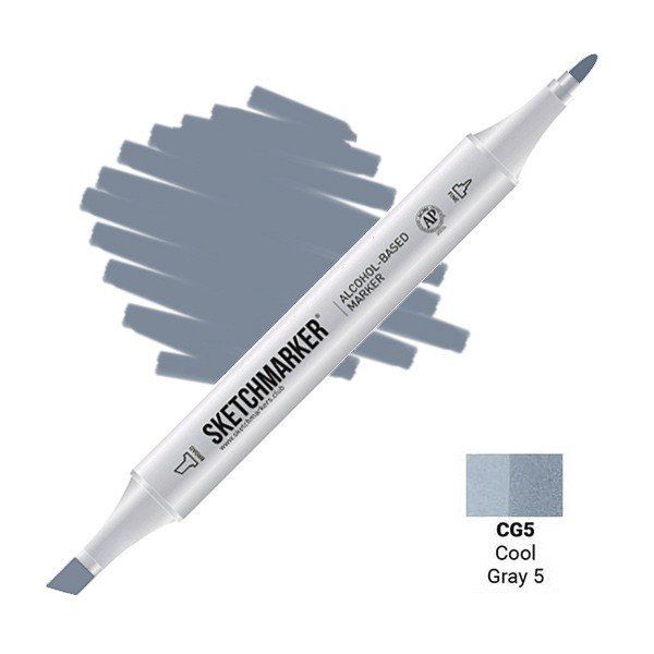 Маркер #a6b8c3, Цвет: Cool Gray 5 (Прохладный серый 5), SM-CG05, SKETCHMARKER), SM