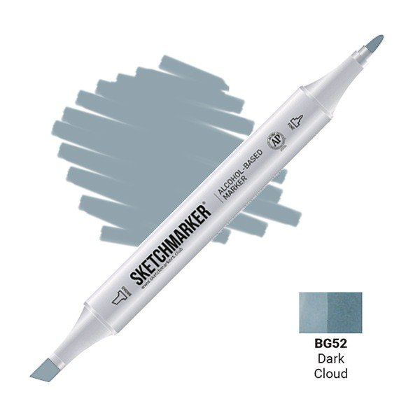 Маркер #728e9a, Цвет маркера: Dark Cloud (Темное облако), SM-BG052, SKETCHMARKER), SM