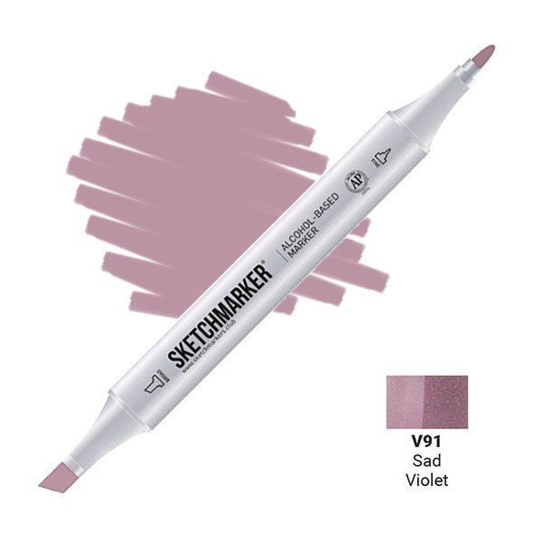 Маркер #a6808f, Цвет маркера: Sad Violet (Тусклый фиолетовый), SM-V091, SKETCHMARKER), SM