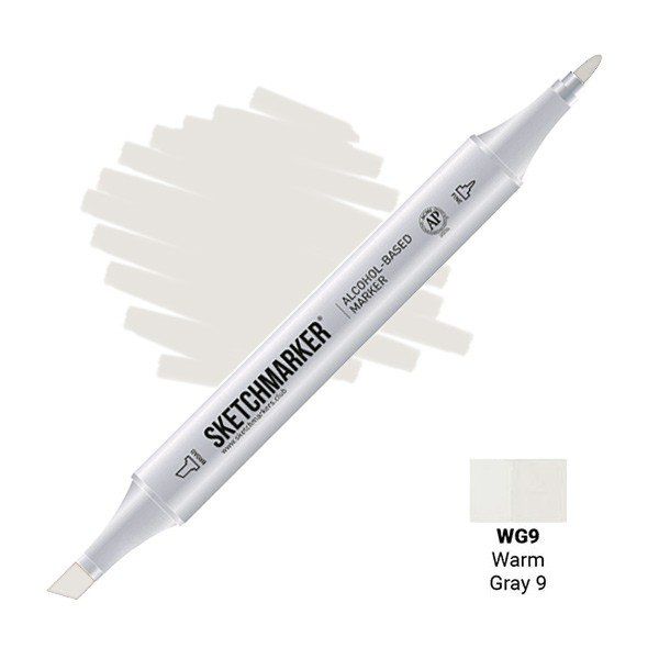 Маркер #ebebe8, Цвет маркера: Warm Gray 9 (Теплый серый 9), SM-WG09, SKETCHMARKER), SM