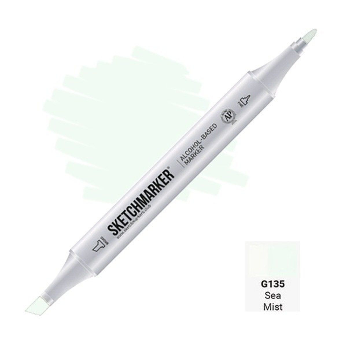 Маркер #f2fbf2, Цвет маркера: Sea Mist (Морская дымка), SM-G135, SKETCHMARKER), SM