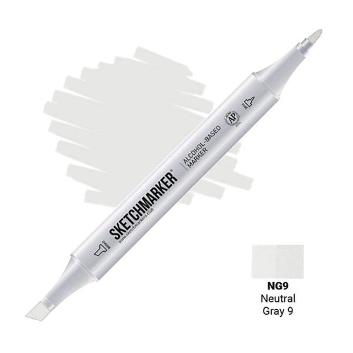 Маркер #ebebea, Цвет: Neutral Gray 9 (Нейтральный серый 9), SM-NG09, SKETCHMARKER), SM
