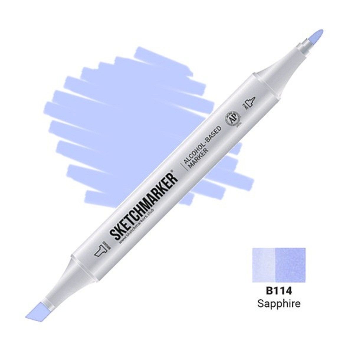 Маркер #cdd3f7, Цвет маркера: Sapphire (Сапфир), SM-B114, SKETCHMARKER), SM