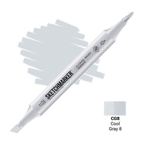 Маркер #3b3b47, Цвет маркера: Cool Gray 8 (Прохладный серый 8), SM-CG08, SKETCHMARKER), SM
