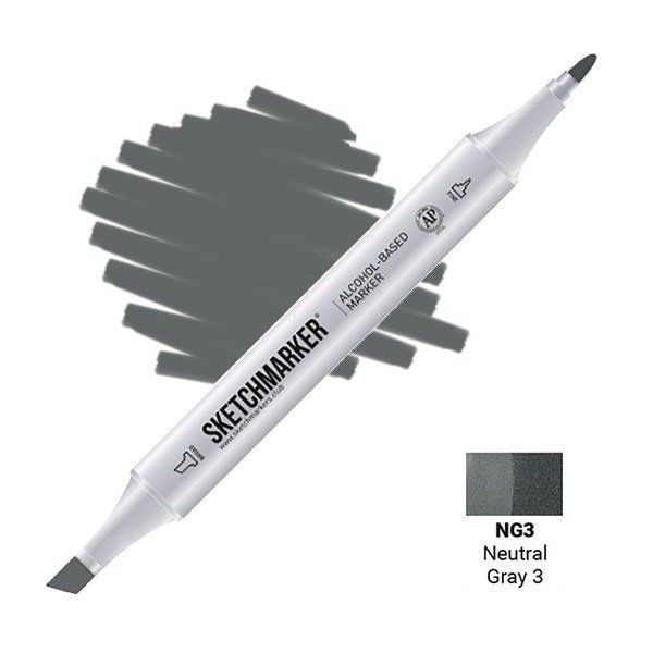 Маркер #696e6c, Цвет: Neutral Gray 3 (Нейтральный серый 3), SM-NG03, SKETCHMARKER), SM