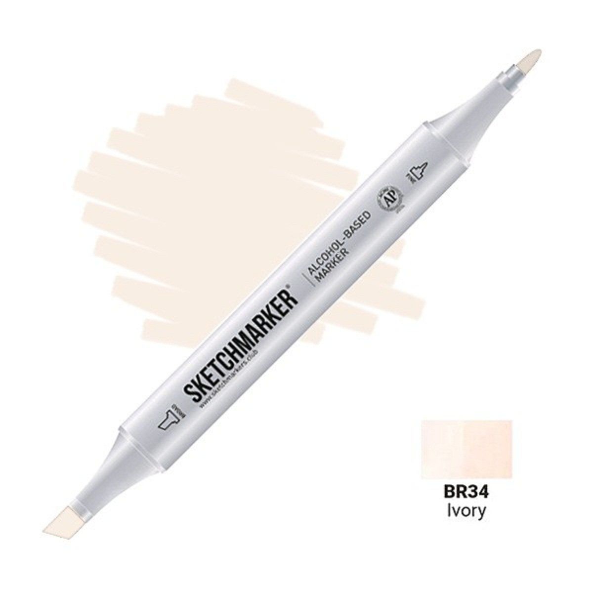 Маркер #ffecdf, Цвет маркера: Ivory (Слоновая кость), SM-BR034, SKETCHMARKER), SM