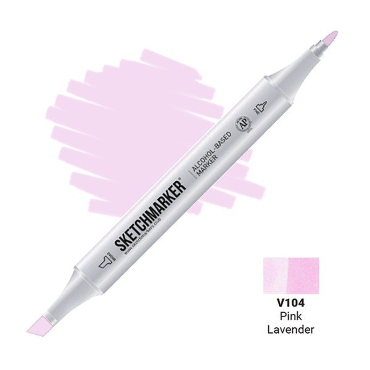 Маркер #f5cbeb, Цвет маркера: Pink Lavender (Розовая лаванда), SM-V104, SKETCHMARKER), SM