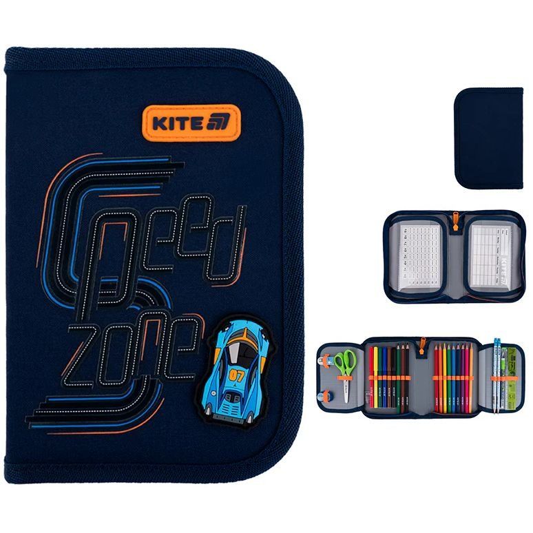 Пенал Kite 1 від., 2 відв., з наповненням 622H Speed Zone