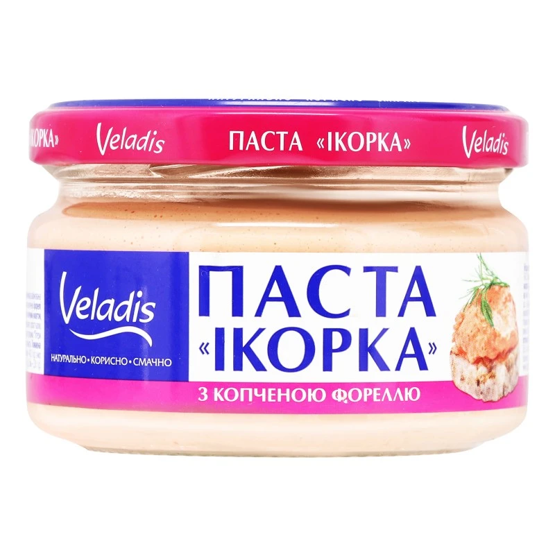 Паста ікорна зі шматочками копченої форелі Veladis, 160 г
