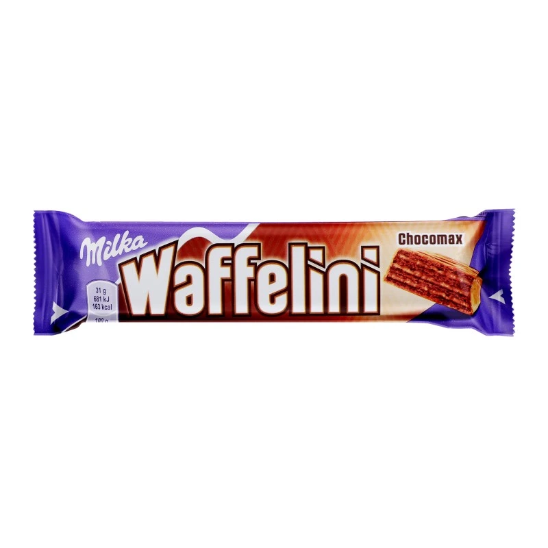 Вафлі з какао в молочному шоколаді Waffelini Chocomax Milka, 31 г
