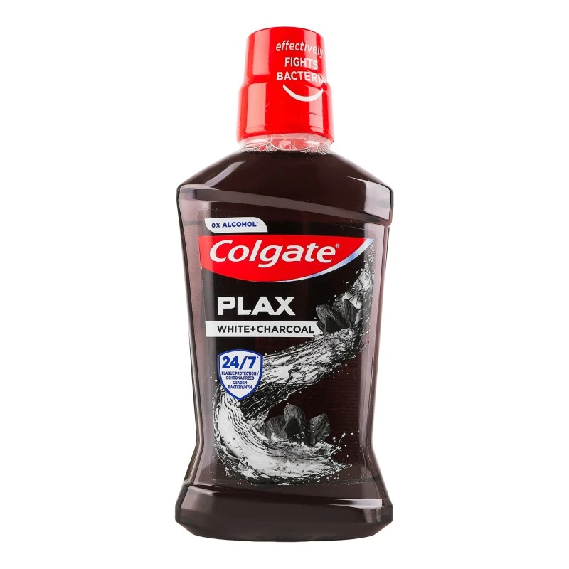 Ополіскувач для ротової порожнини White+Charcoal Plax Colgate, 500 мл