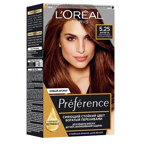 Стійка гель-фарба для волосся 5.25 Каштановий перламутровий Recital Preference L&#039;Oreal Paris, 174 мл