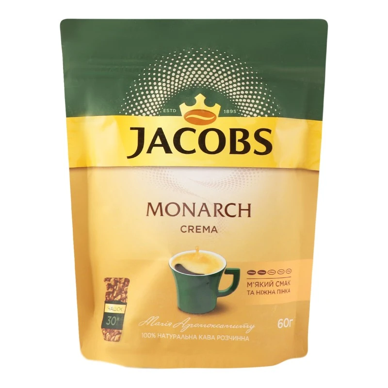 Кава розчинна Crema Monarch Jacobs, 60 г