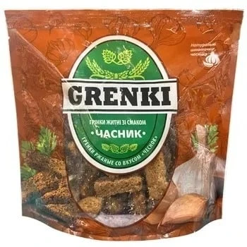 Гренки житні зі смаком часнику Флінт, 150 г