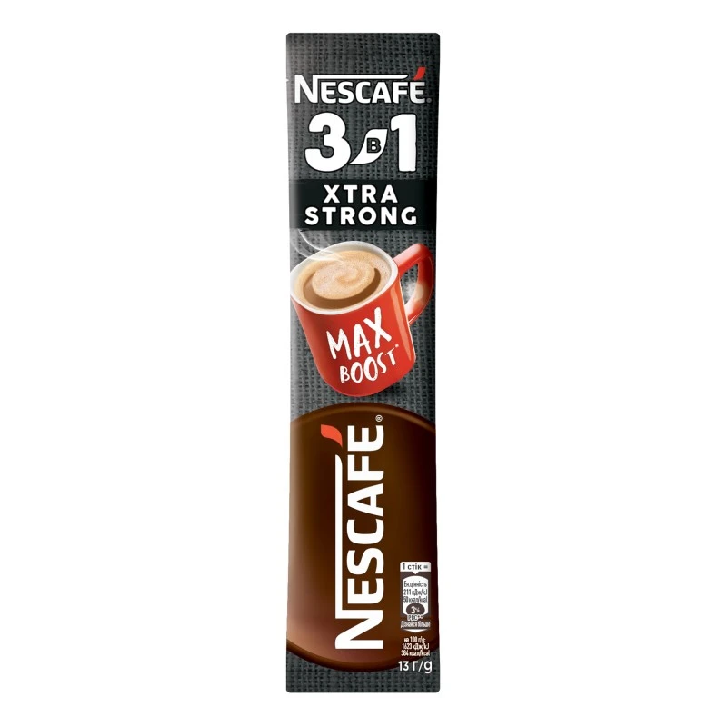 Напій кавовий розчинний 3в1 Extra Strong Nescafe, 12 г
