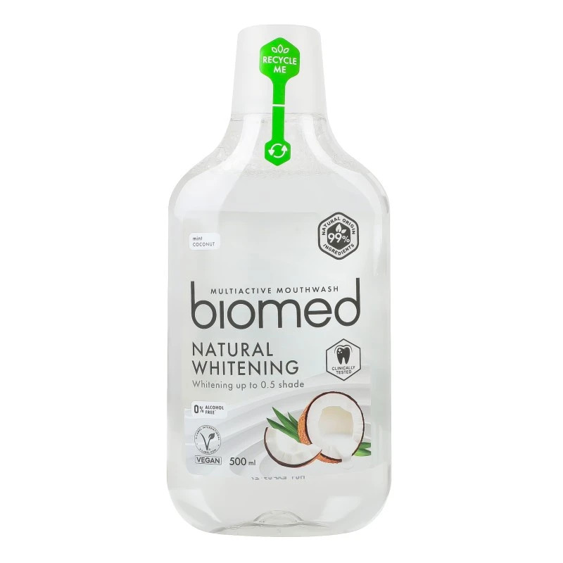 Ополіскувач для порожнини рота Natural Whitening (Природне відбілювання) Biomed, 500 мл