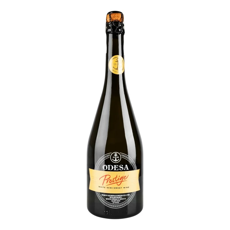 Вино ігристе біле напівсолодке Odessa Prestige, 0.75 л