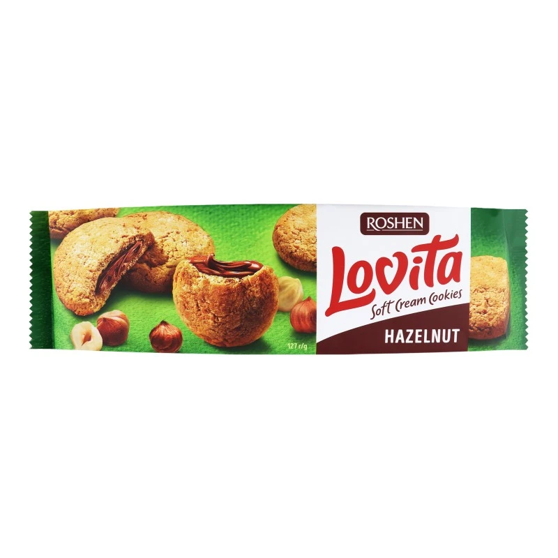 Печиво Hazelnut Soft Cream Cookies Lovita Roshen, 127 г