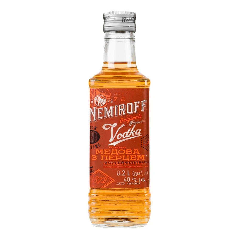 Настоянка Українська медова з перцем Nemiroff, 0.2 л