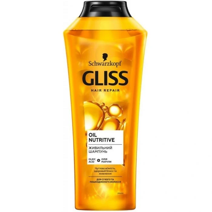 Шампунь Gliss Oil Nutritive для сухого та пошкодженого волосся, 400 мл