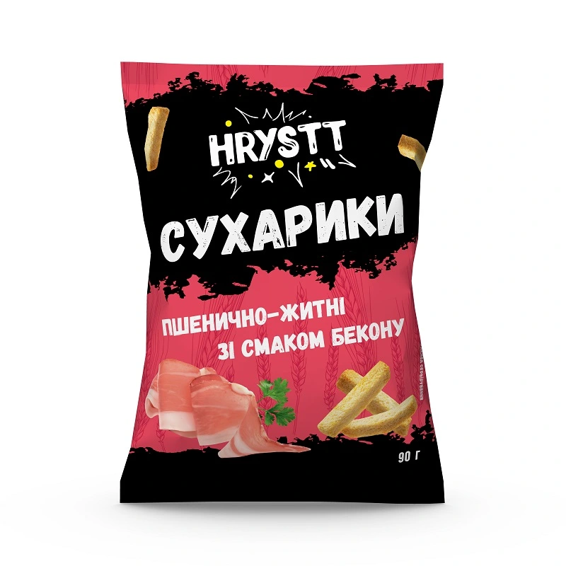 Сухарики зі смаком бекону Hrystt, 90 г