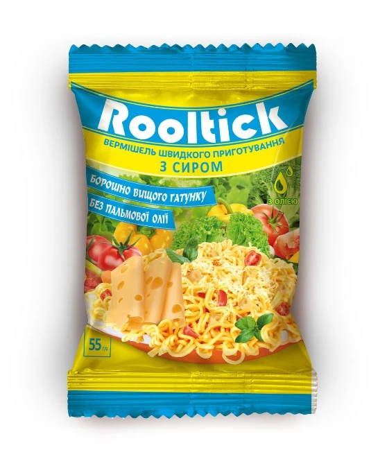 Вермішель швидкого приготування з сиром Rooltick, 55 г