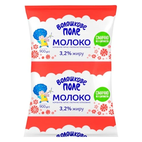 Молоко 3.2% ультрапастеризоване Волошкове Поле, 900 г