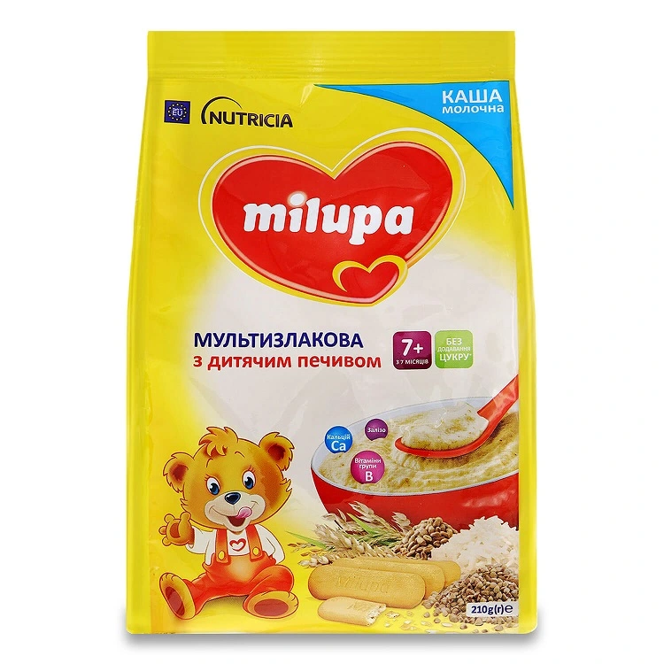 Каша молочна мультизлакова з печивом Milupa, 210 г