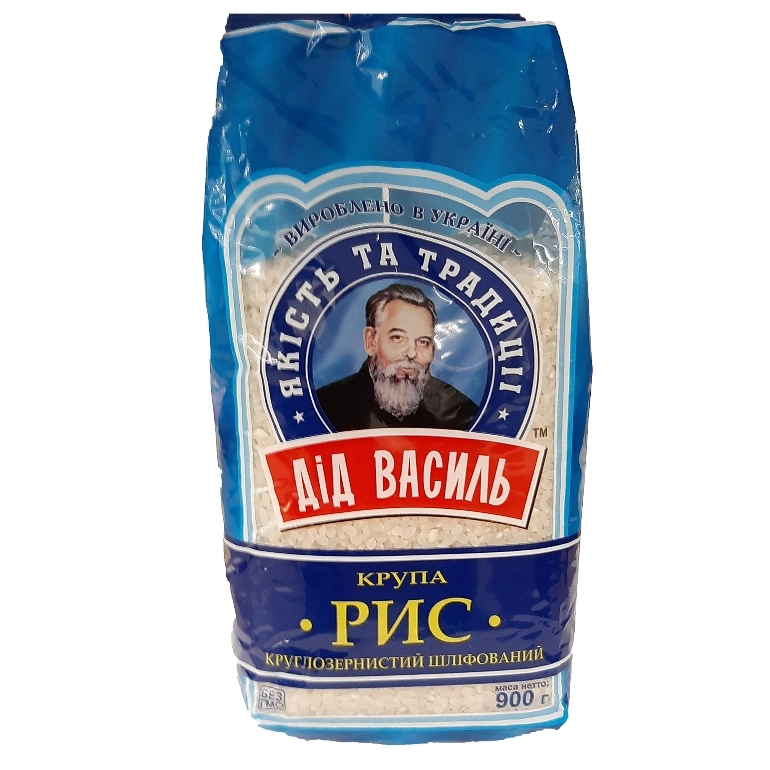 Крупа рис круглий Дід Василь, 900 г