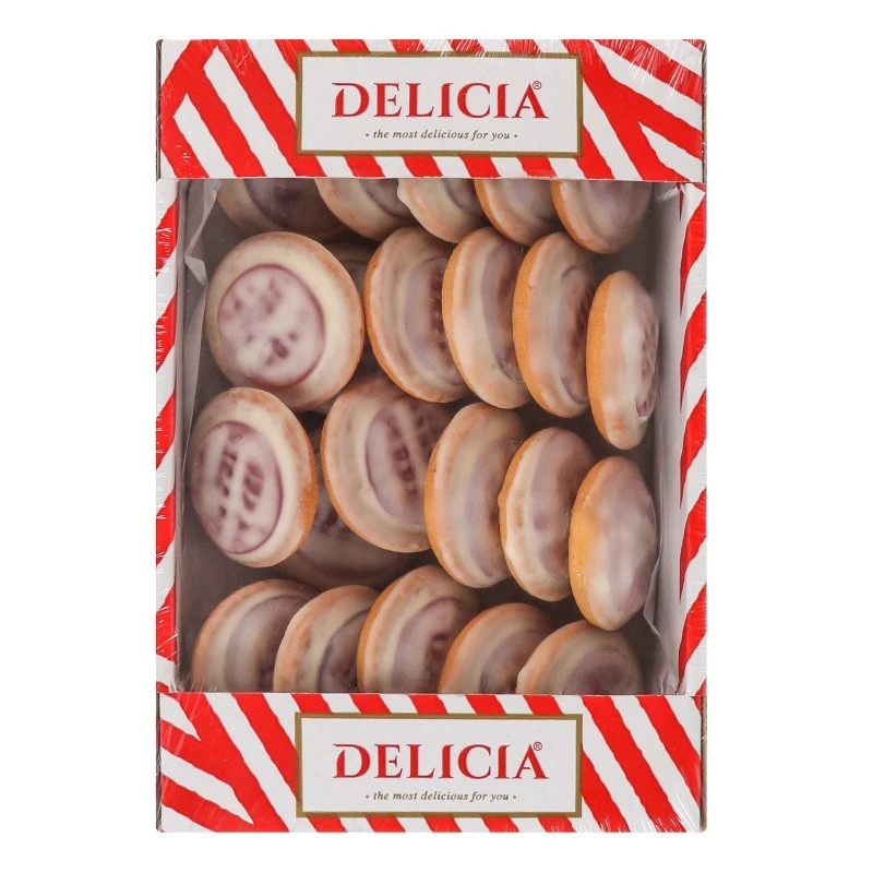 Печиво зі смаком вишні в молочній глазурі Delicia, 300 г