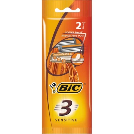 Станок чоловічий одноразовий Sensitive 3 Bic, 2 шт