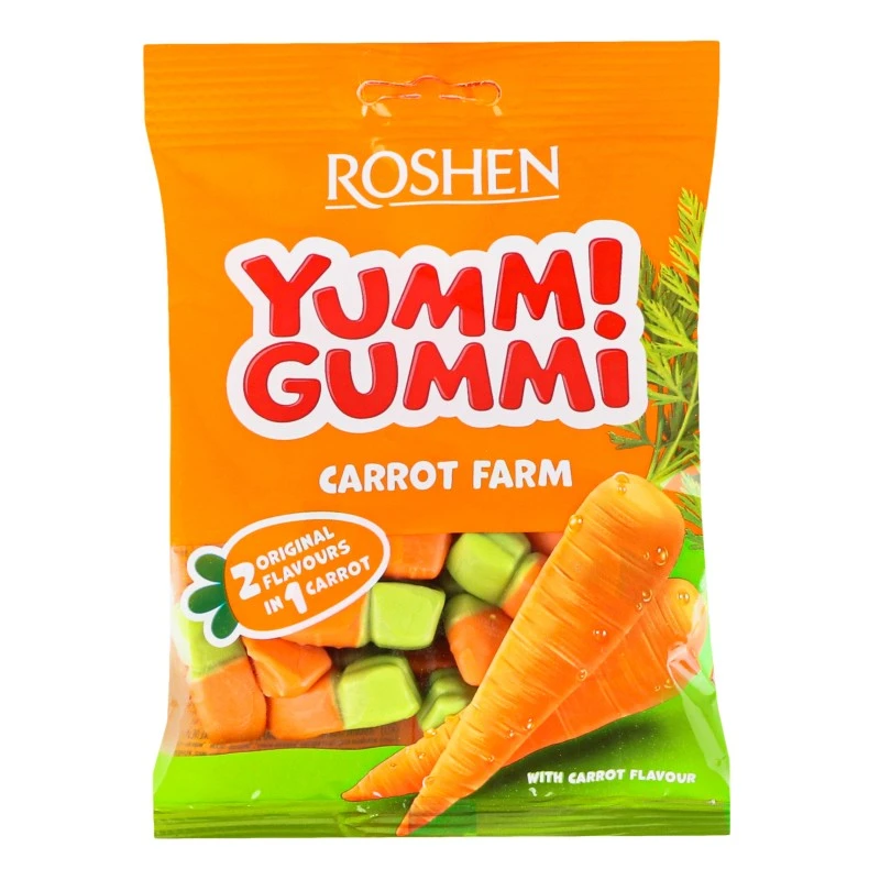 Цукерки желейні Carrotss Yummi Gummi Roshen, 70 г
