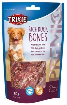 Ласощі для собак Rice Duck Bones Trixie, 80 г