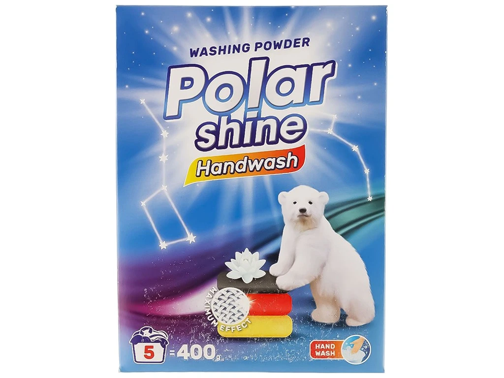 Порошок для прання універсальний ручная стирка Polar Shine, 400 г