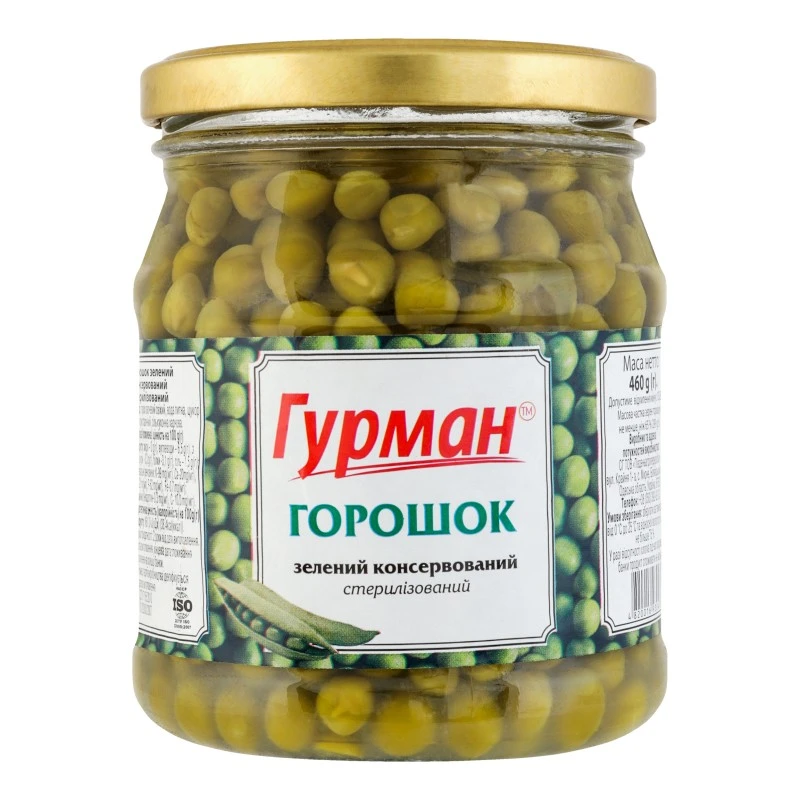 Консервований горошок Гурман, 460 г