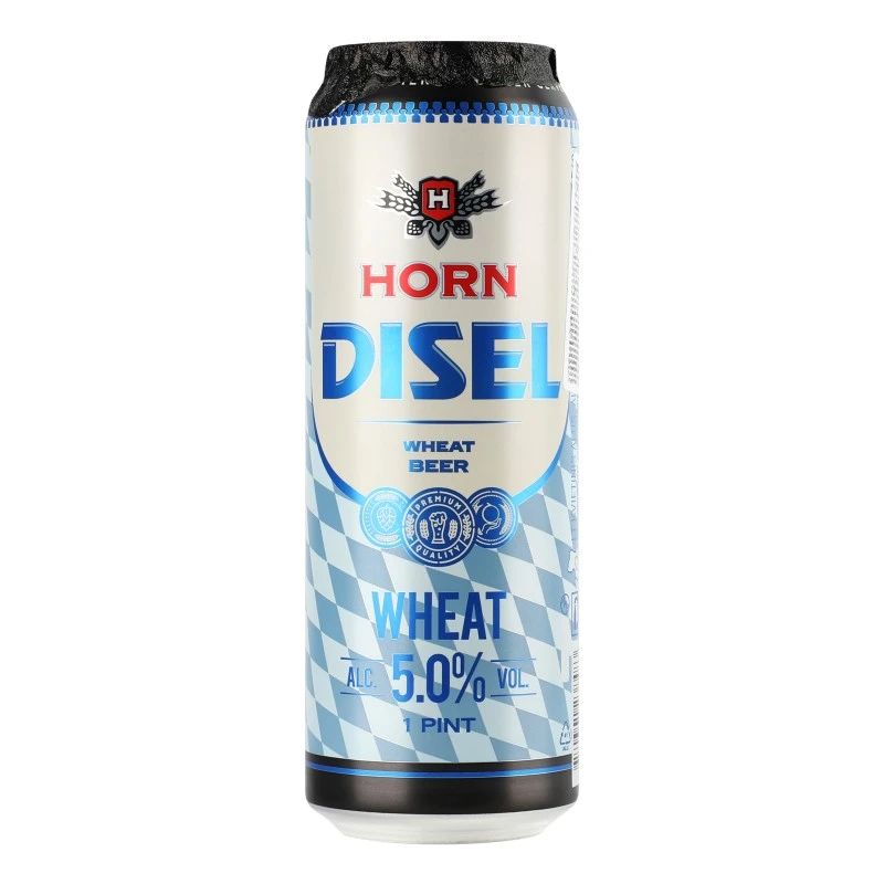Пиво світле Blanche 4.5% з/б Horn Disel, 0.568 л