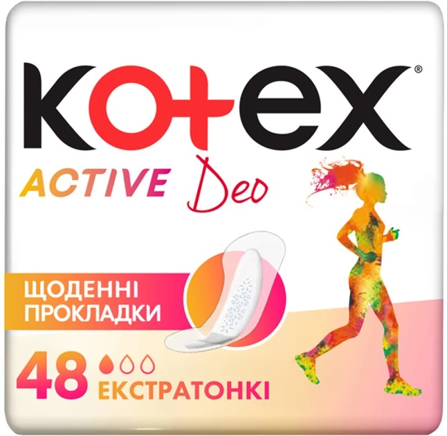 Прокладки гігієнічні щоденні Active Deo Kotex, 48 шт/уп.