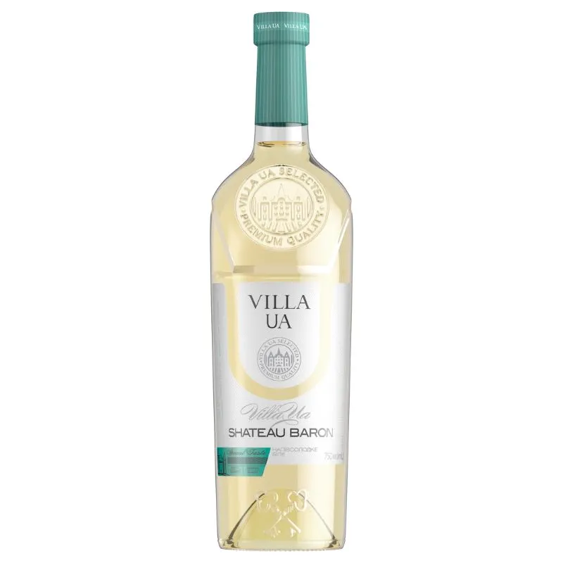 Вино біле напівсолодке Shateau Baron Villa UA, 0.75 л