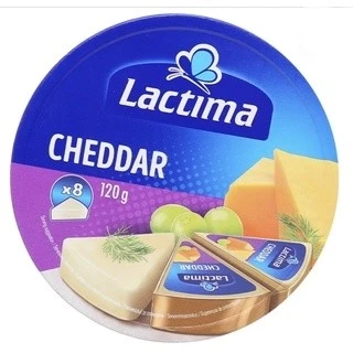Сир плавлений Чеддар Lactima, 120 г