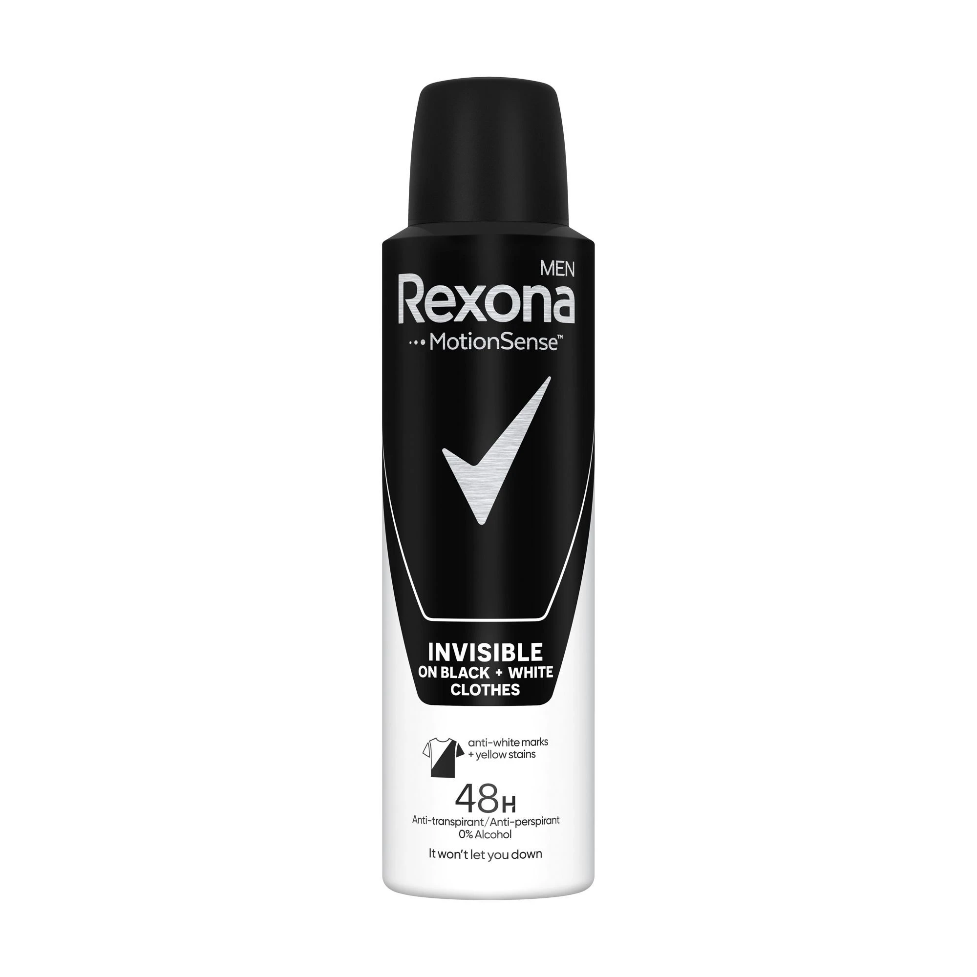Антиперспірант аерозоль Men невидимий на чорному і білому одязі Rexona 200мл