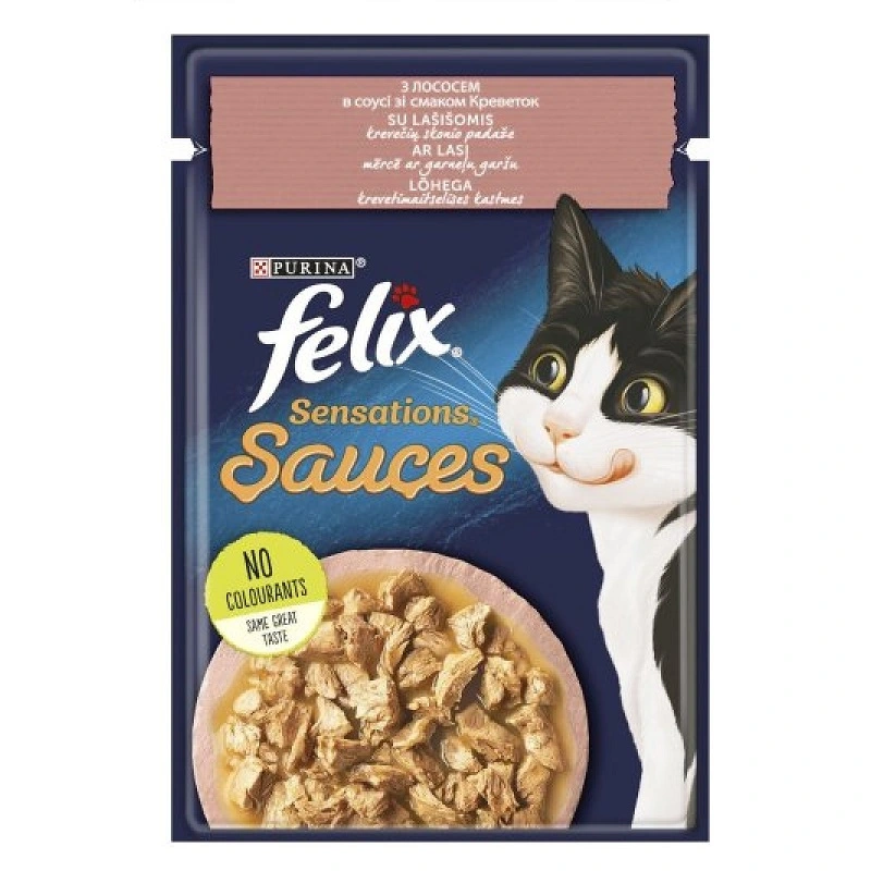 Корм для котів із лососем  Sauces Sensations Felix, 85 г